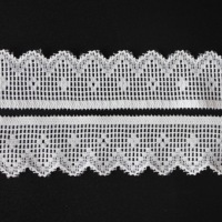 Vente en gros de dentelle française en nylon blanc élastique de 2-3 cm, tissu de luxe pour robe de mariée, sous-vêtements, dentelle crochetée faite à la main, garniture personnalisée