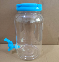Distributeur de boissons en plastique PET de 1 gallon (0,66 gallon) pour eau potable directe, idéal pour les fêtes, le camping et les activités de plein air