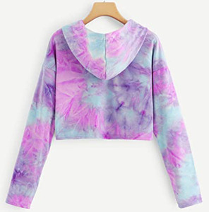 Sweat à capuche décontracté pour femmes, hoodie imprimé molletonné à la mode, Streetwear, haut court, tendance - Product Image 5