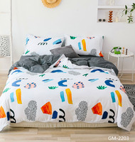 Ensemble de literie imprimé blanc belle 100% coton drap de lit literie
