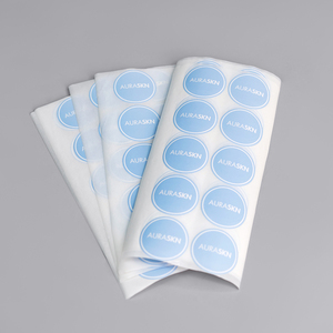 Autocollant rond bleu clair avec logo personnalisé, étiquette autocollante de marque pour boîte-cadeau cosmétique, décoration d'emballage de boutique - Product Image 3