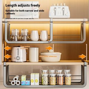 Organizador de Escritorio de Malla, Estante de Almacenamiento Debajo del Estante, Ahorro de Espacio, Organizador de Encimera para Oficina, Cocina, Baño, Cesta Colgante de Metal - Product Image 3