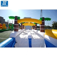 Toboggan aquatique gonflable géant personnalisé pour parc aquatique, parc d'attractions