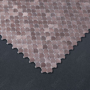 Shell Brown in Brushed Surface Gravity Aluminium Metal Mosaic <b>Tile</b> for Wall Decoration - Product Image 3