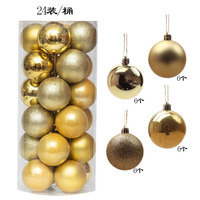 3-8CM Klassieke Kerstballen 24st/doos Nieuw Ontworpen Plastic Bal in Doos Kerstboomdecoratie Kerstbal