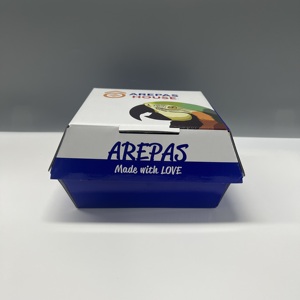 Manufacturer Wholesale Customized Print Paper Burger Box Fast Food Packaging Disposable Clamshell Take Out Box