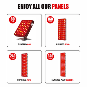 Nuevo Panel de Terapia de Luz Roja e Infrarroja de 5 Longitudes de Onda A60 A80 A160 A240 A320 <span class=keywords><strong>A400</strong></span> 400W 80LEDs con Soporte de Escritorio y Enchufe Estadounidense - Product Image 6
