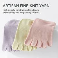 Chaussettes de yoga de luxe antidérapantes à cinq doigts et à compression, hauteur genou, avec grip pour Pilates, gym et fitness - Mélange de coton respirant et écologique