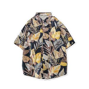 Vente en gros Nouveau été Hommes Hawaii Imprimé à manches courtes Doux Plage Chemise hawaïenne Grande Taille Chemise pour hommes - Product Image 6