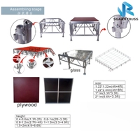 Plateforme de scène modulaire en aluminium durable avec une capacité de charge de 1000 kg et une installation rapide pour les mariages, les concerts, les événements et les spectacles