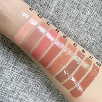 Vente en gros brillant clair brillant à lèvres de marque privée brillant à lèvres coloré rose base à lèvres en vrac