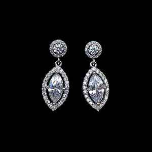Eleganti Orecchini Pendenti con Pietra Marquise per Donne, Orecchini Scintillanti per Uso Quotidiano e Feste, Gioielli alla Moda - Product Image 3