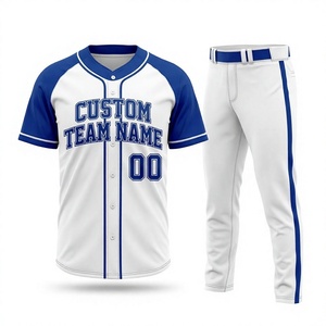 Uniformes de baseball en gros avec logos personnalisés, tissu polyester respirant de haute qualité pour les équipes scolaires américaines, commandes de rosters S-XL - Product Image 1