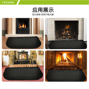 39 Inch Round Fireproof Grill <b>Mat</b> Fiberglass Heat Resistant Outdoor BBQ <b>Fire</b> Pit Pad - Product Image 3