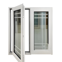 Ventanas Abatibles Modernas con Marco de Aleación de Aluminio y Rejillas de Acero Inoxidable