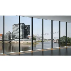 Schuco system tinted tempered glass aluminum curtain wall facade and for skylight area