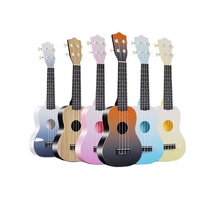 Ukulélé 21 pouces direct usine avec cordes en nylon colorées personnalisable guitare débutant en bois de tilleul prix de gros