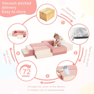 Sofá Modular para Niños, Juego de Bloques de Espuma Convertibles, Sofá de Peluche Suave para Sala de Juegos o Dormitorio Infantil, Venta al Por Mayor - Product Image 6