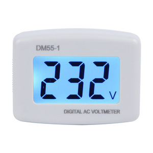 Voltmètre numérique AC Dm55-1 56x41x19mm Prise US EU Affichage LCD Mètre de tension - Product Image 2