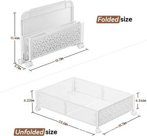 Estante de Almacenamiento Debajo de la Cama con Ruedas Plegables, Organizador de Ropa y Estante de Almacenamiento Multifuncional de Hierro - Product Image 4