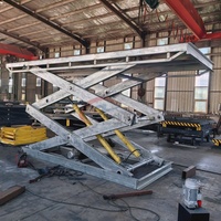 Grande plateforme élévatrice pour véhicules à double pont de type ciseaux, élévateur hydraulique pour voitures, parking pour garage à domicile
