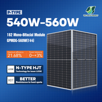 Panneau solaire monocristallin bifacial de qualité supérieure 580W-605W, directement de l'usine, panneaux solaires bifaciaux de type N en stock