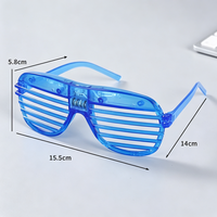 Lunettes à volets LED multicolores lumineuses, clignotantes, en plastique, pour fêtes, raves, clubs, anniversaires, carnavals - Vente chaude