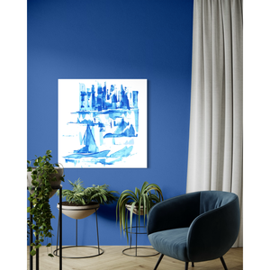 Decoración de pared en papel con paisaje urbano abstracto para un estilo interior urbano y espacios de vida contemporáneos - Product Image 2