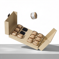 Boîte cadeau magnétique pliable de luxe personnalisée, boîte d'emballage rigide avec insert en mousse, dorure à chaud pour chocolat, gâteau de lune, cosmétiques
