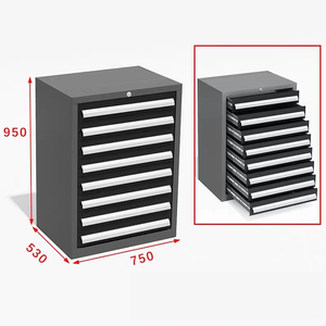 Boîte à outils sur roulettes RW, armoire modulaire de <span class=keywords><strong>72</strong></span> pouces, établi de garage, armoire de rangement, chariot à outils à 5 tiroirs - Product Image 6