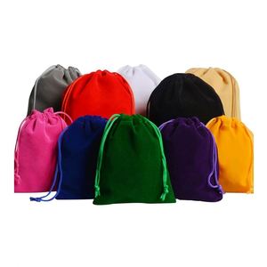 Wholesale Jewelry Party Groceries Blank Plain Reusable Soft Velvet Small All Colors Drawstring <b>Dice</b> <b>Bag</b> - Product Image 6