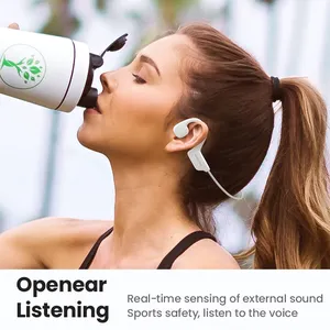 Casque de basse stéréo à oreille ouverte sur les écouteurs Bluetooth sans fil écouteur à conduction osseuse
