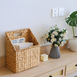 <span class=keywords><strong>Décoration</strong></span> <span class=keywords><strong>murale</strong></span> nature jacinthe d'eau panier organisateur mural en <span class=keywords><strong>vannerie</strong></span> panier à fleurs sec suspendu au mur panier de rangement en rotin - Product Image 4