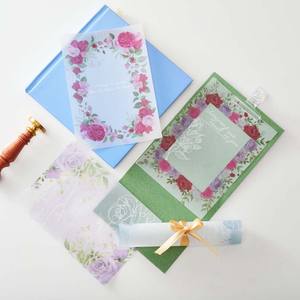 Logotipo personalizado impresión papel vitela translúcido diseño venta papel vitela floral - Product Image 6