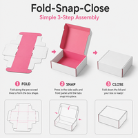 Caja de Cartón Corrugado Impresa Personalizada, Caja de Papel Plegable al por Mayor con Tapa Autoblocante para Envío y Embalaje de Regalos