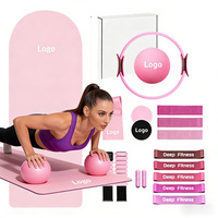Kit d'accessoires de Pilates et de yoga personnalisé avec logo : Anneau de Pilates, ballon de yoga, disques glissants, poids de poignet, bande de résistance