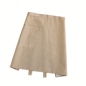 Women's Bamboo Cotton Waist Work <b>Apron</b> Breathable Eco-Friendly Customizable Thin Design Korean Style Anti-fouling Durable Home - Product Image 1