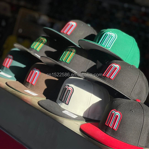 Gorras de Béisbol Mexicanas con Logo Personalizado y Bordado 3D, Estilo Original Vintage de 6 Paneles con Visera Plana y Ajuste Ceñido - Product Image 4