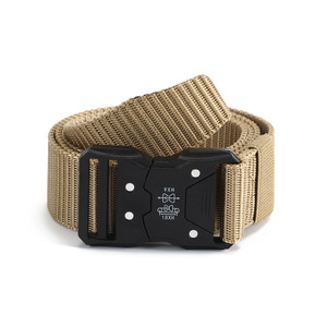 Cinturón Elástico Tejido para Hombre, Color Caqui, Hebilla de Cierre Automático, Tela de Poliéster, para Ropa de Trabajo y Uso en Exteriores - Product Image 2