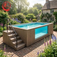 Piscine hors sol en fibre de verre, mini spa jacuzzi familial pour jardin, ensemble complet, vente en gros à prix d'usine