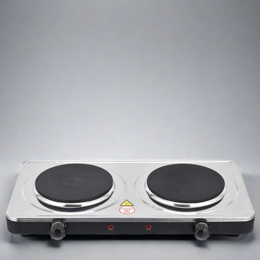 Double Burner Coil Hotplate Portable Cooking Stove