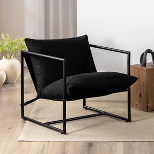 Extra <strong>Large</strong> Sling Accent <strong>Armchair</strong> with Metal Frame and Padding Made of Crushed Foam - Product Image 5