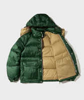 Ventes en gros de vestes coupe-vent en nylon réversible de haute qualité, rembourrées, à capuche amovible, doudounes pour hommes