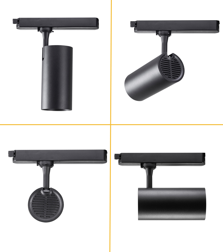 commercial brand stores lighting 4wires track adapter ripple free in track driver cob spot led guide rail 25w 30w track light