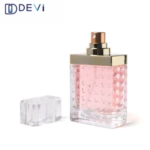 Devi OEM Design 30ml Luxus Vintage quadratische Parfüm Glasflasche mit Spray