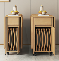 Ensemble table et chaises de salle à manger en bois extensible et pliable DISHI, écologique, 4 places, pour la maison et l'hôtel, OEM