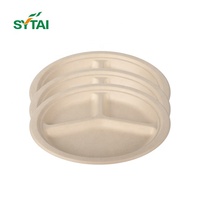 Assurance qualité Récipient Alimentaire Compartiment Plaque Jetable Biodégradable Canne À Sucre Bagasse Bol À Soupe Jetable Avec Couvercle