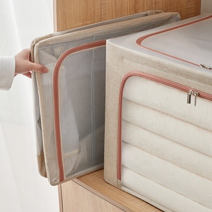 Caja de Almacenamiento de Tela Plegable de Calidad, Organizador con Asa, Solución de Almacenamiento Plegable para Ropa y Lavandería para Familias, para Uso en Armarios - Product Image 4