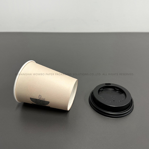 Vasos de papel de pared doble a base de plantas para cafeterías escolares disponibles en 4/6/7/8/10/12/16oz Ideal para agua, jugo o leche - Product Image 2