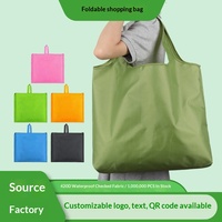 Sac de courses pliable imperméable en Oxford, sac fourre-tout réutilisable, logo personnalisé, grande capacité, sac à bandoulière écologique pour supermarché
